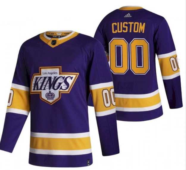 Mens Los Angeles Kings Adidas Purple Hockey Custom NHL Stitched Jersey